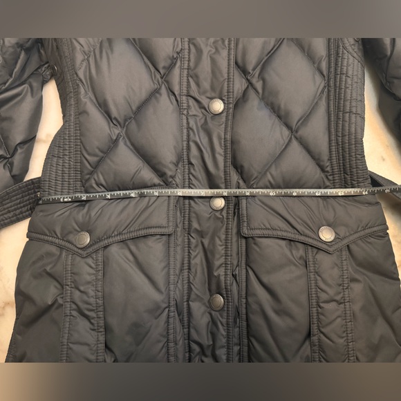 NWT Burberry Brit Black Puffer Coat with removable hood/belt - Picture 15 of 16